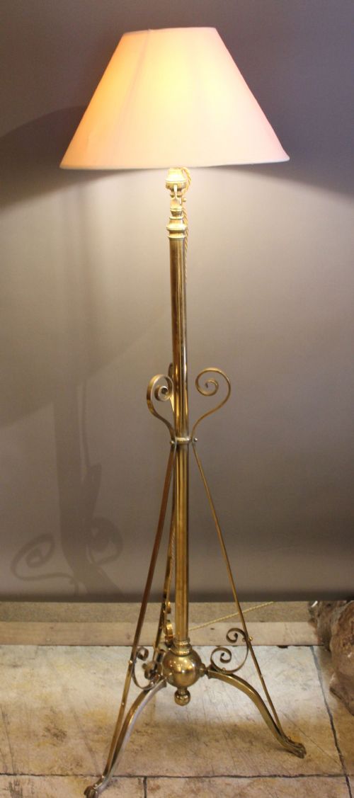 19THC BRASS STANDARD LAMP - ADDITIONAL PHOTO 3
