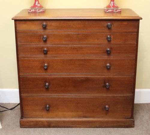19THC RED WALNUTFRUITWOOD COLLECTORS CHEST OF DRAWERS - ADDITIONAL PHOTO 1