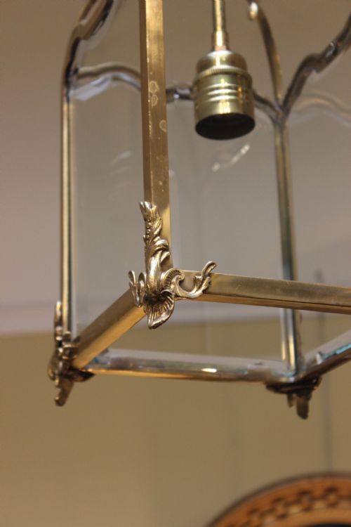 EARLY 20THC BRASS LANTERN - ADDITIONAL PHOTO 1