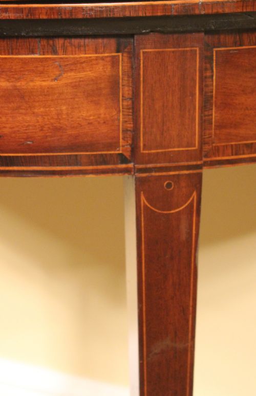 19THC DEMI LUNE CARD TABLE - ADDITIONAL PHOTO 1