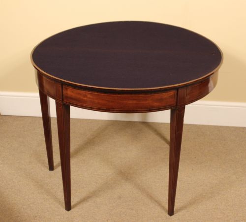 19THC DEMI LUNE CARD TABLE - ADDITIONAL PHOTO 3