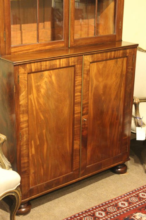 19THC MAHOGANY GLAZED BOOKCASE - ADDITIONAL PHOTO 2