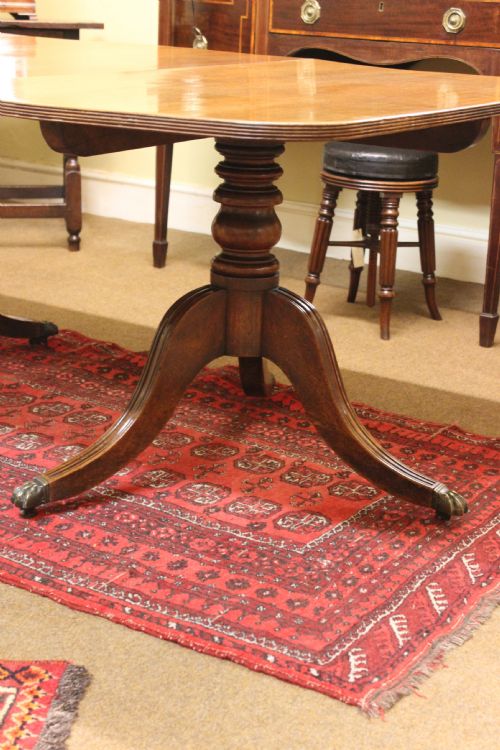 REGENCY TWO PILLAR MAHOGANY DINING TABLE - ADDITIONAL PHOTO 4