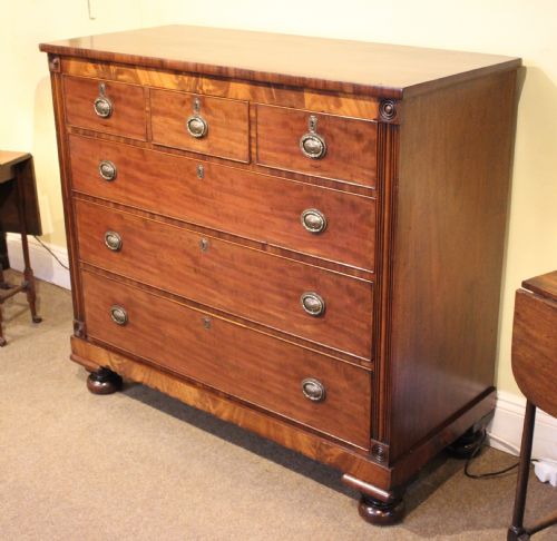 19THC SCOTTISH MAHOGANY CHEST OF DRAWERS - ADDITIONAL PHOTO 1