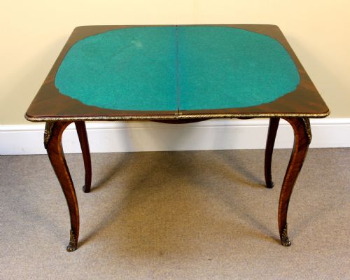 19THC ROSEWOOD KINGSWOOD CROSS BANDED CARD TABLE - ADDITIONAL PHOTO 6