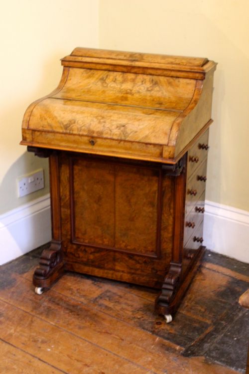 19THC BURR WALNUT DAVENPORT DESK - ADDITIONAL PHOTO 5