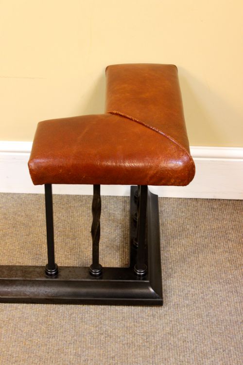 EARLY 20THC STEEL LEATHER CLUB FENDER - ADDITIONAL PHOTO 3