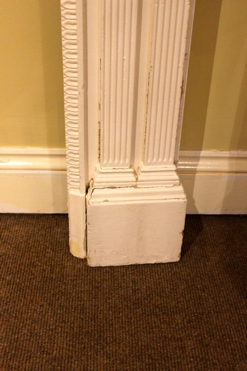 19THC WHITE PAINTED PINE FIRE SURROUNDMANTLEPIECE - ADDITIONAL PHOTO 5