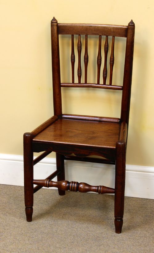 SET OF SIX 19THC ASH ELM COUNTRY STYLE KITCHEN CHAIRS