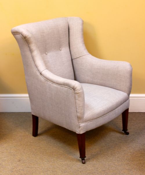 A PAIR OF LATE 19THC SMALL WALNUT WING ARMCHAIRS - ADDITIONAL PHOTO 3