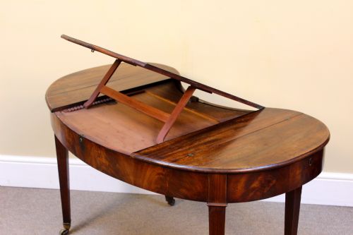 GEORGIAN MAHOGANY KIDNEY SHAPED DESK - ADDITIONAL PHOTO 8