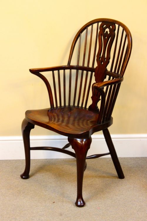 A PAIR OF 19THC YEW ELM WINDSOR CHAIRS - ADDITIONAL PHOTO 4