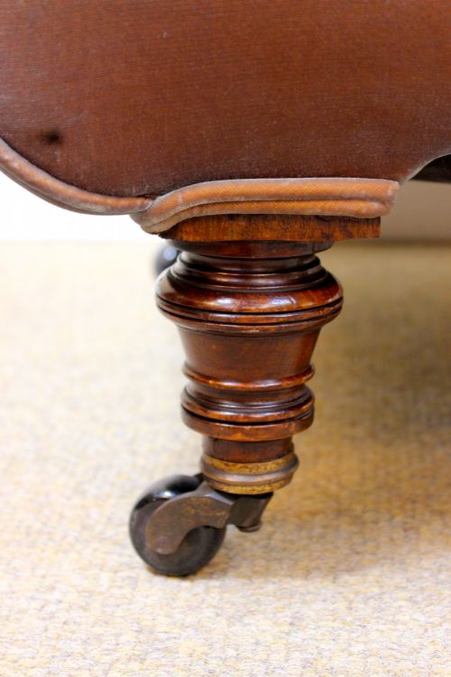 19THC WALNUT SLIPPER NURSING CHAIR - ADDITIONAL PHOTO 3