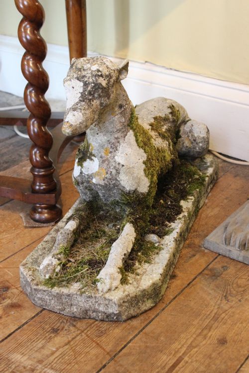 PAIR OF EARLY 20THC STONE WHIPPETS - ADDITIONAL PHOTO 5