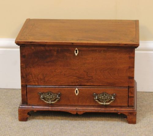 19thc. Apprentice Piece  Walnut Mule Chest
