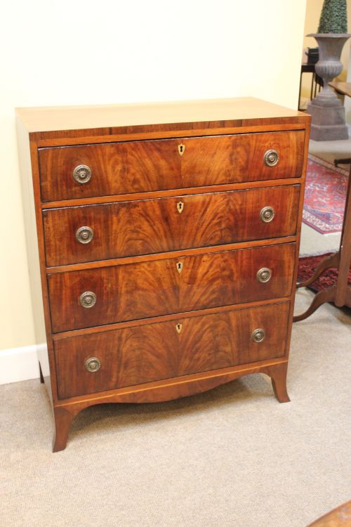 19thc. Mahogany Box Top Chest of Drawers