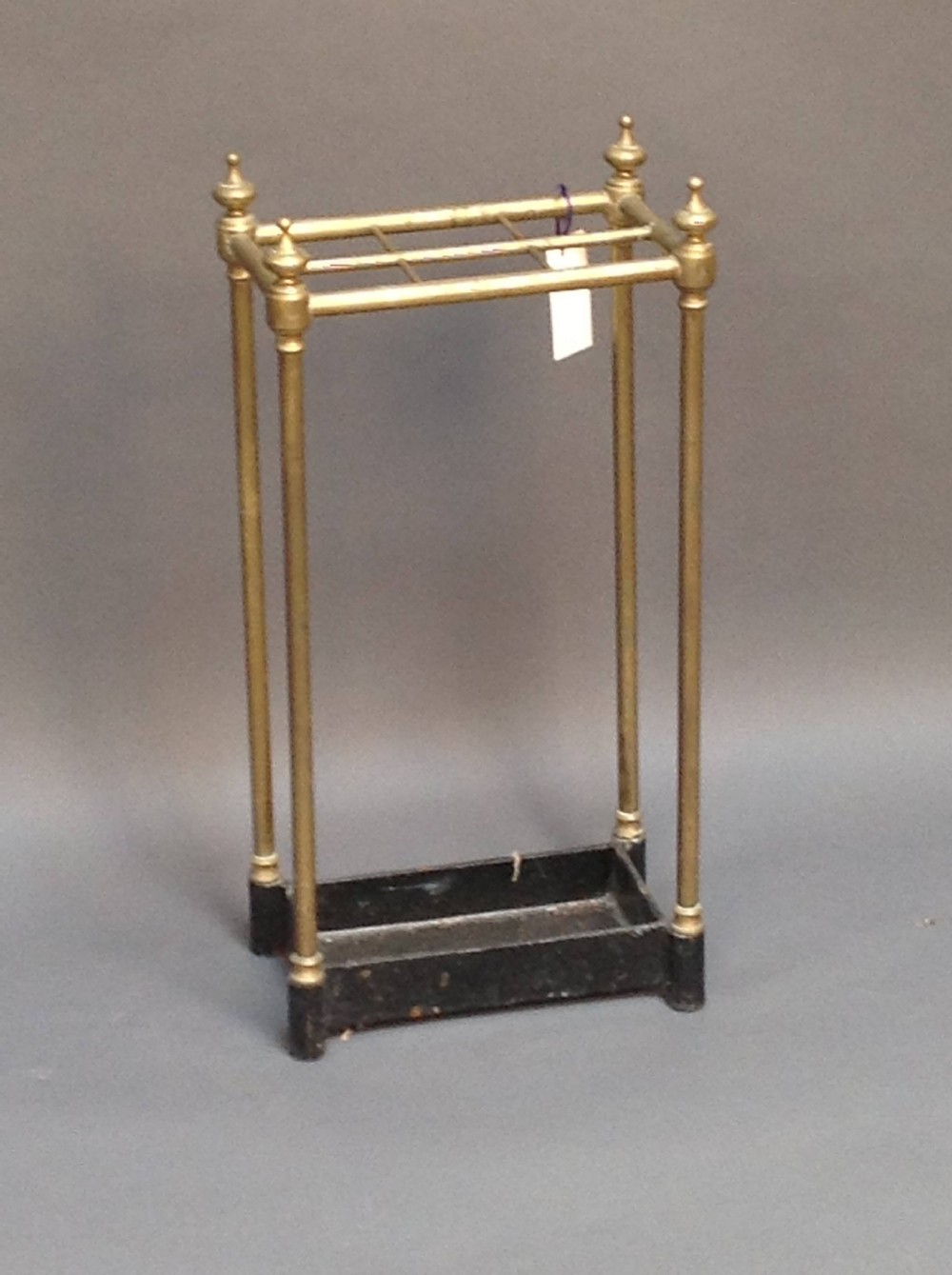 Edwardian Umbrella Stand with Cast Iron Base