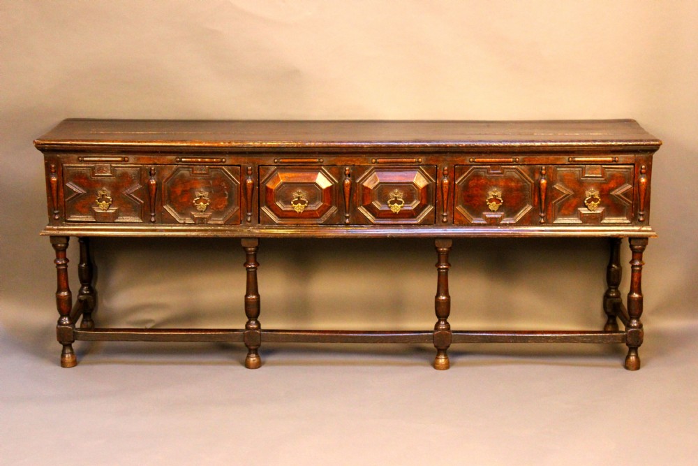 Oak 3 Drawer Dresser Base