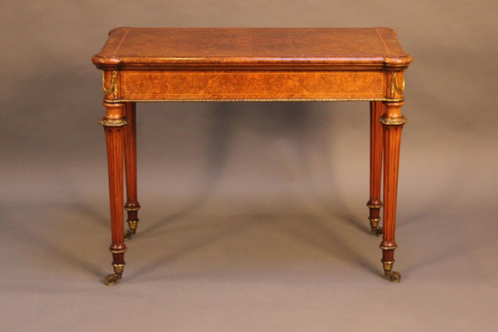 A wonderful Burr Walnut  & Inlaid Card Table