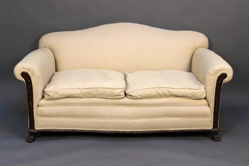 19thc. Mahogany Two Seater Sofa