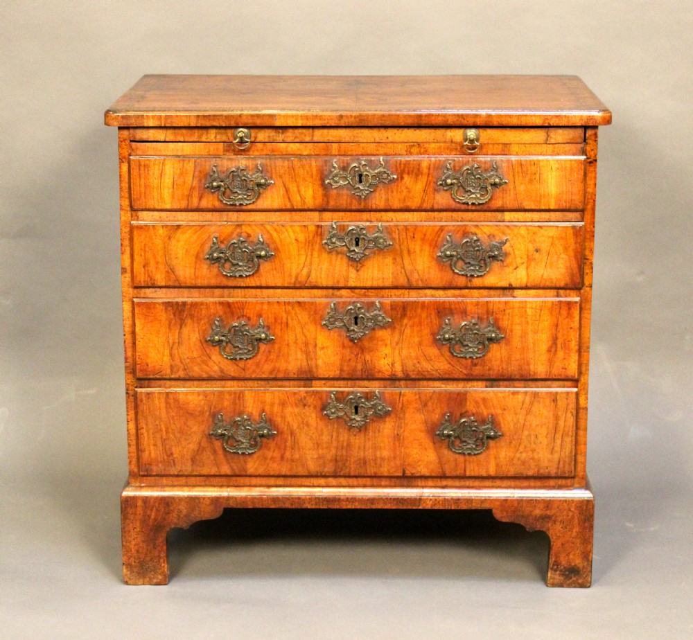18thc Small Walnut Bachelors Chest