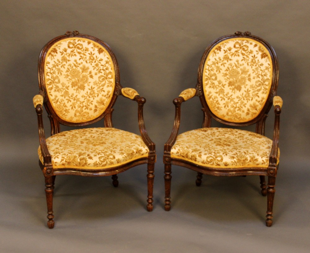 Pair of 19th Salon Chairs 