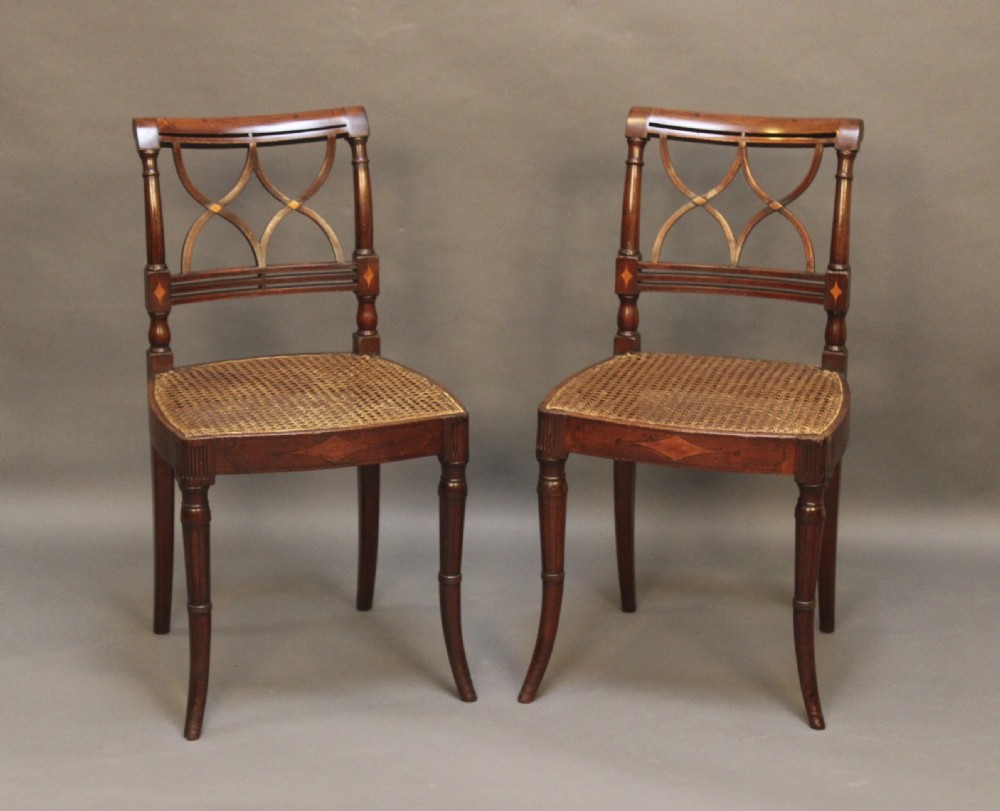 Pair of Regency Carved Side Chairs