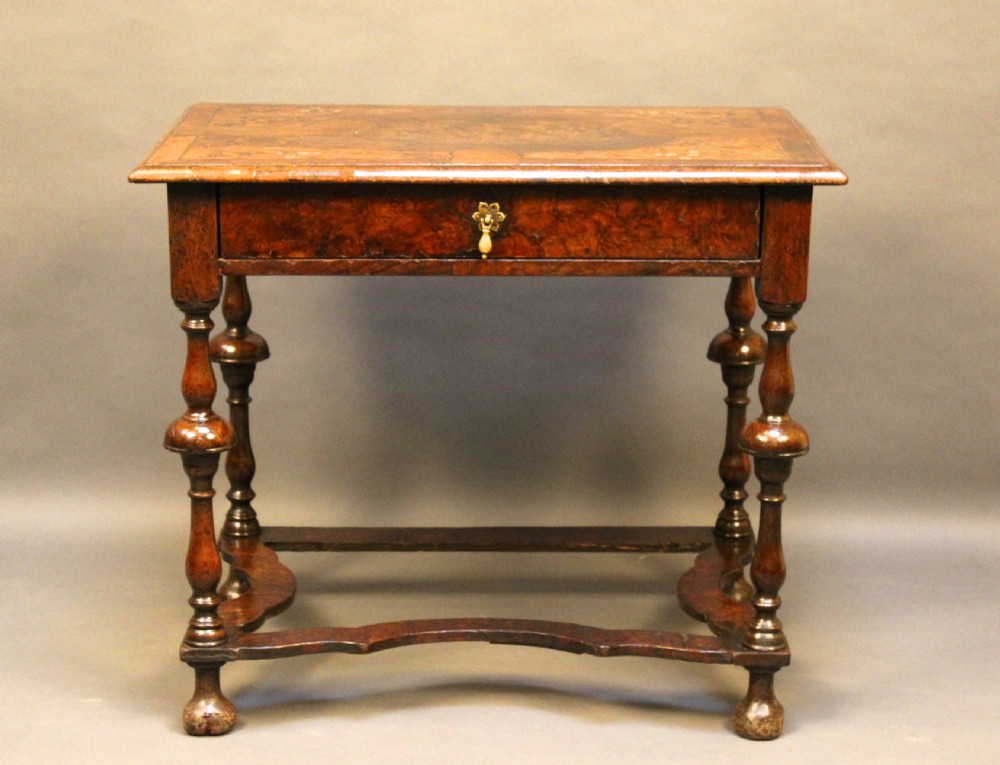 18thc Walnut Inlaid Side Table.