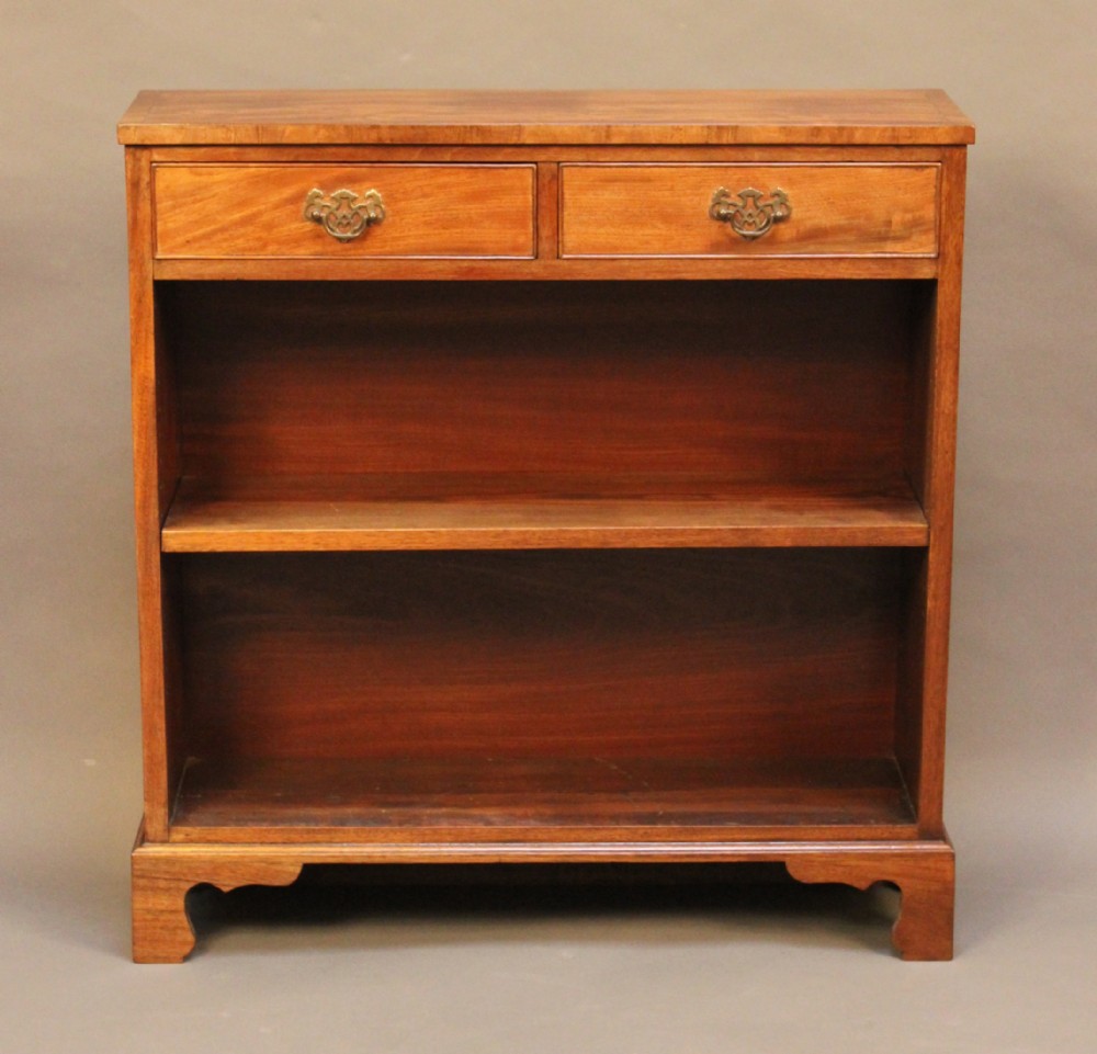 Late 19th c Two Drawer Mahogany Bookcase.