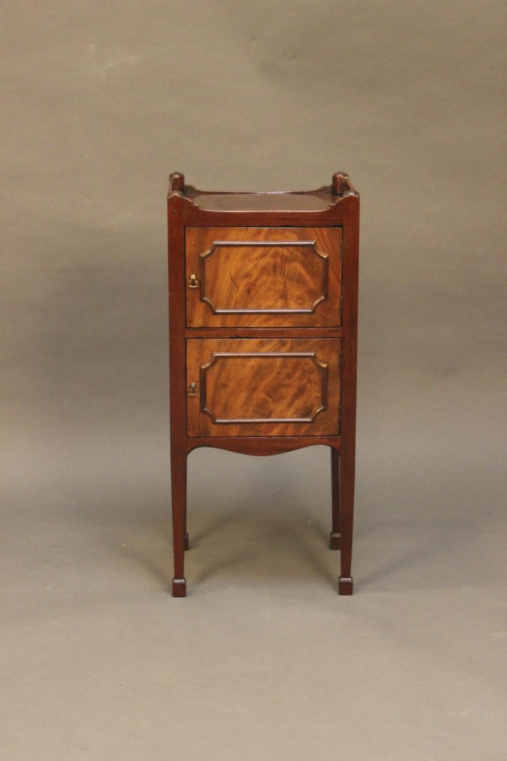 A 19thc Mahogany Tray Top Bedside Cabinet