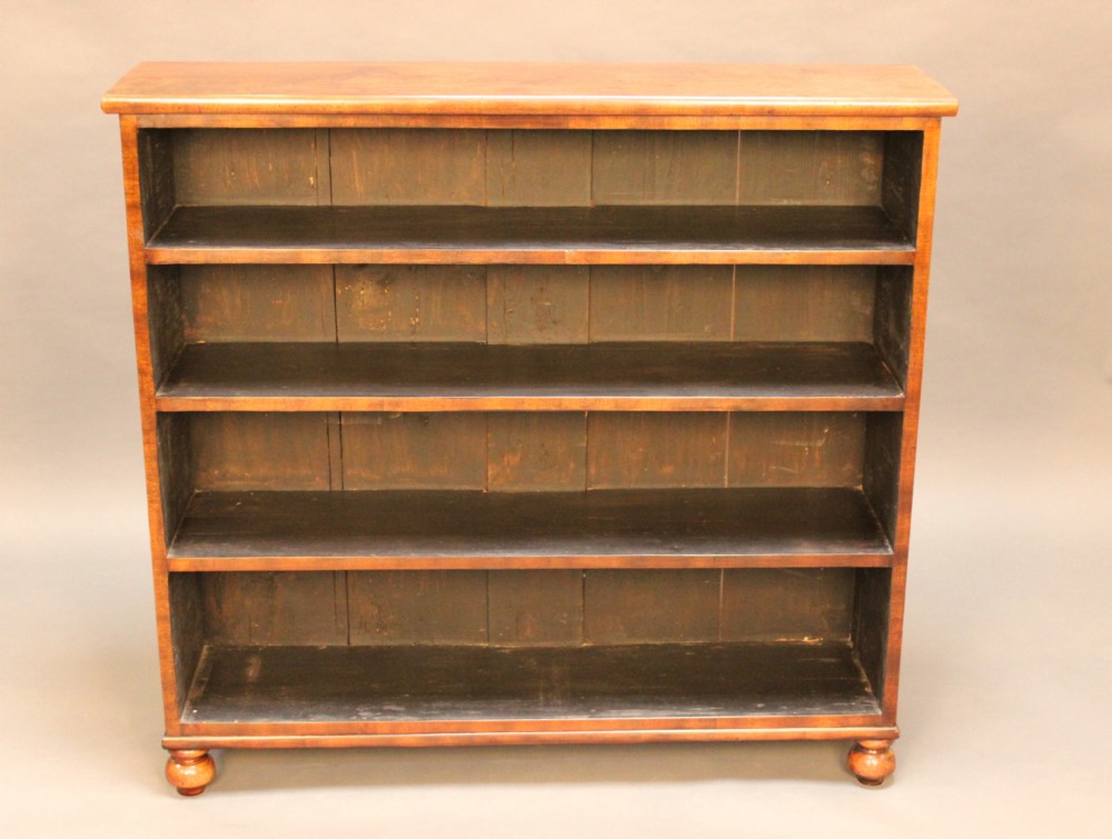 19thc Mahogany Open Bookcase 
