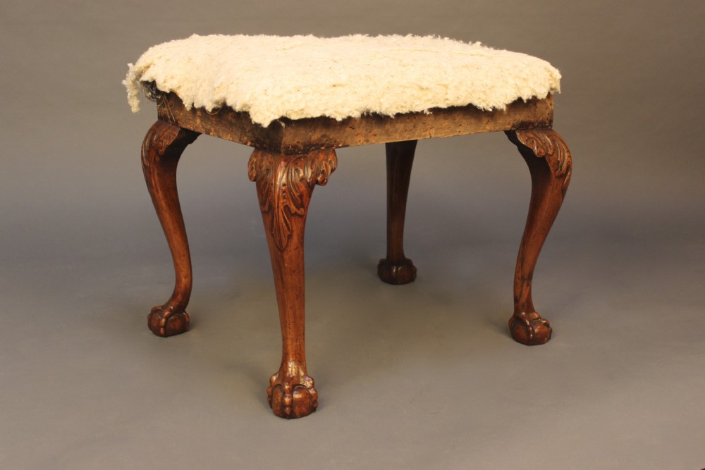 Late 19thc Walnut Stool