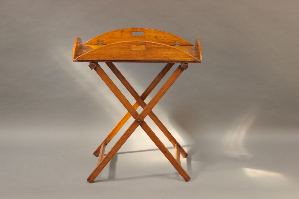19thc Oak Butlers Tray on Stand