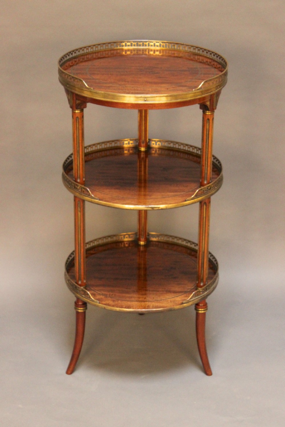 19thc Walnut Three Tiered Whatnot