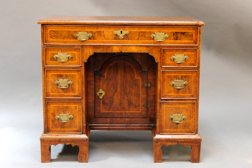 George II Walnut Kneehole Desk