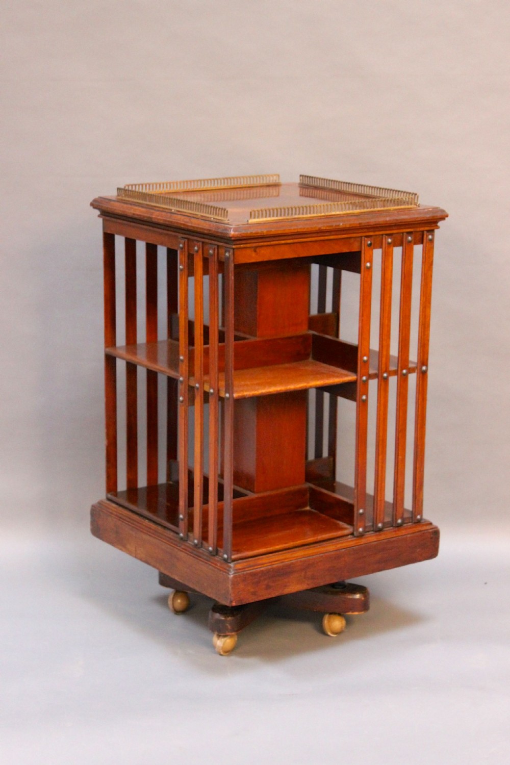 A Late 19thc Mahogany Revolving Bookcase 
