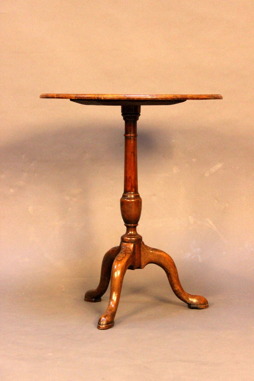 19thc. Walnut Tripod Table 