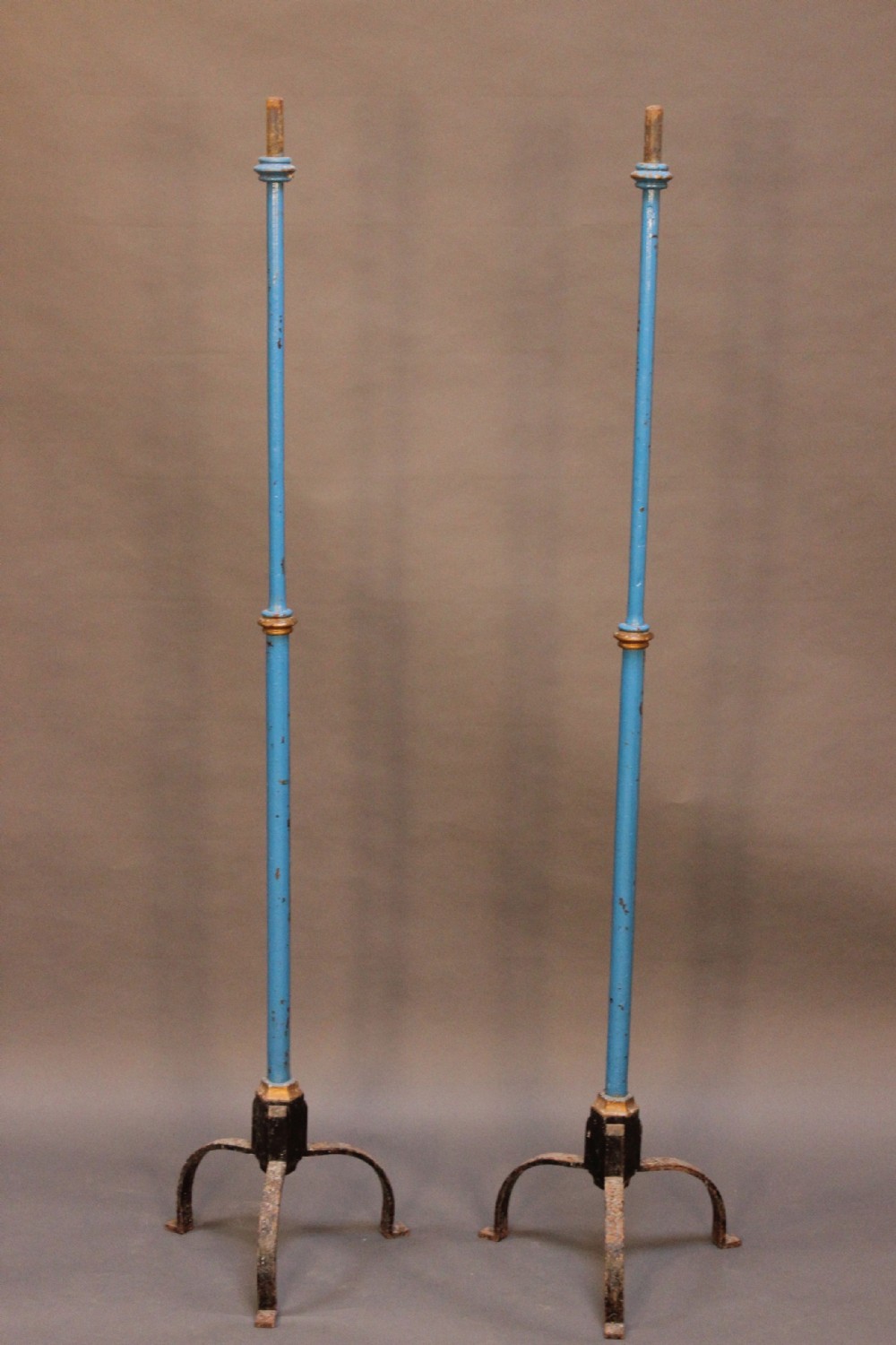 Pair of Cast Iron Lamp Holders