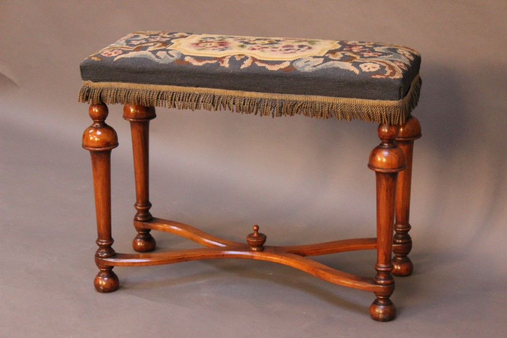 19thc. Walnut Stool