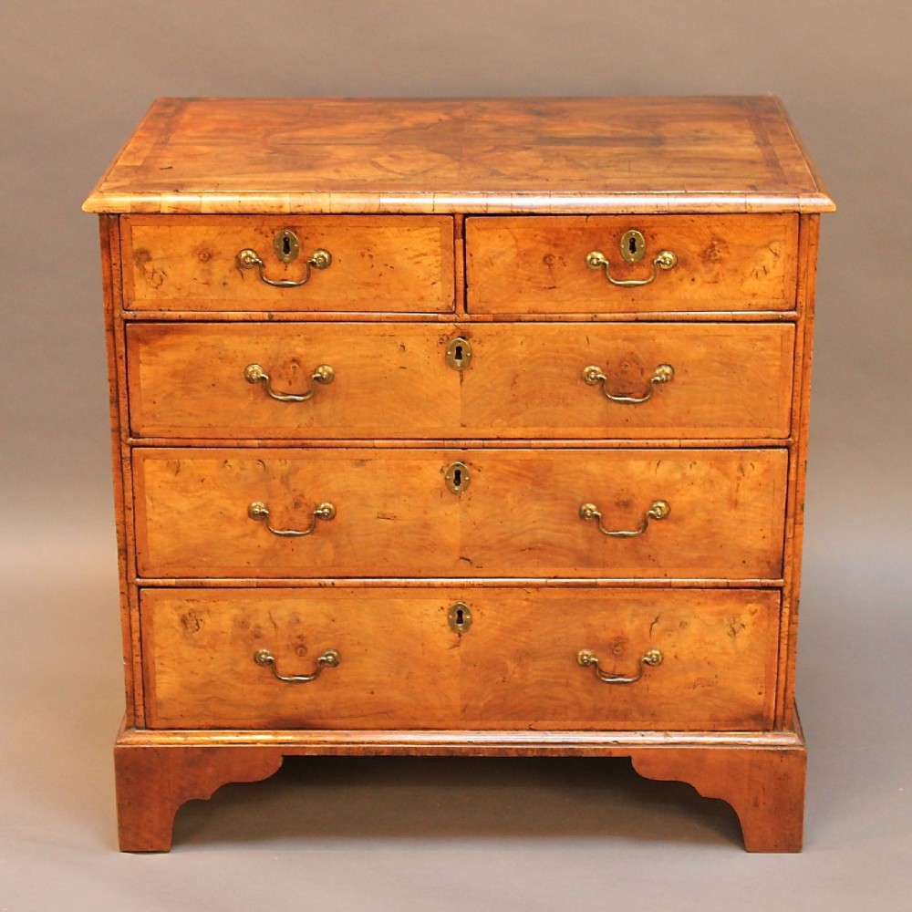 An 18thc. Walnut Chest of Drawers