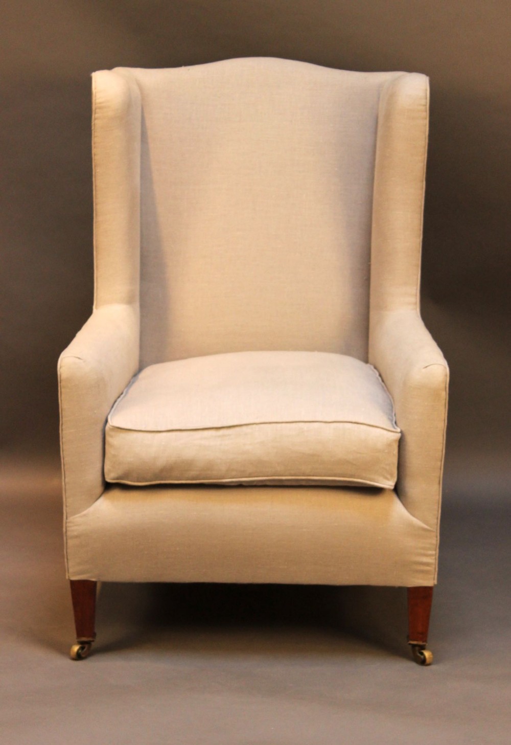 A 19thc. Mahogany Wing Armchair