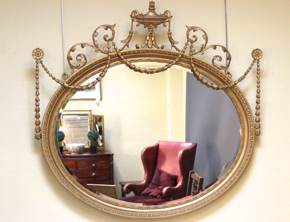 A Late 19thc. Gilded Wall Mirror 