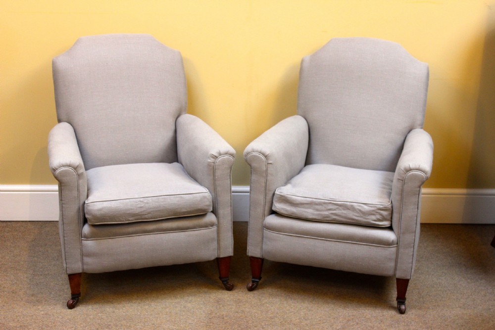 Pair of Late 19thc. Walnut Armchairs View II