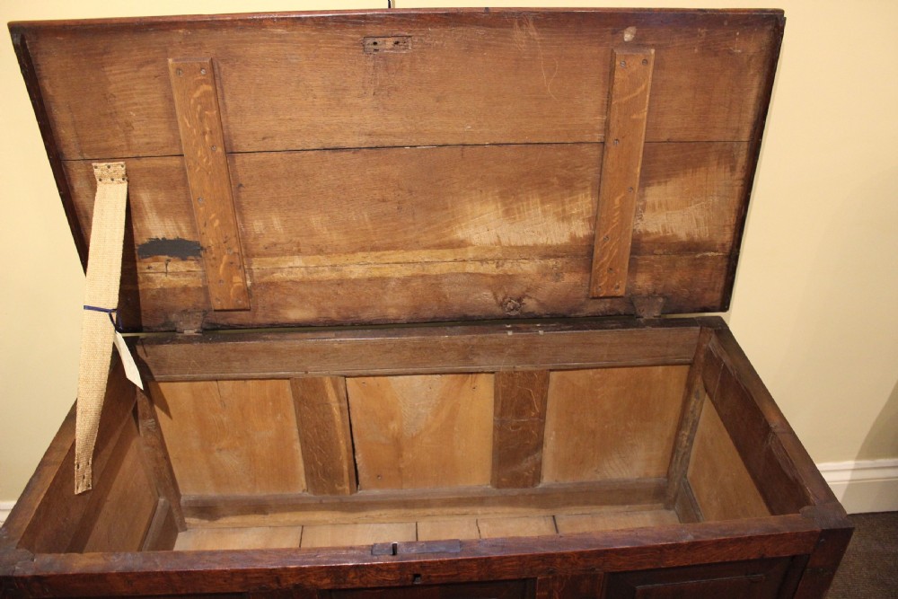 18thc. Oak Coffer Chest View III