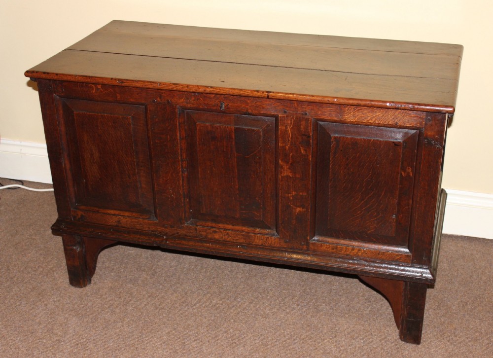 18thc. Oak Coffer Chest View V