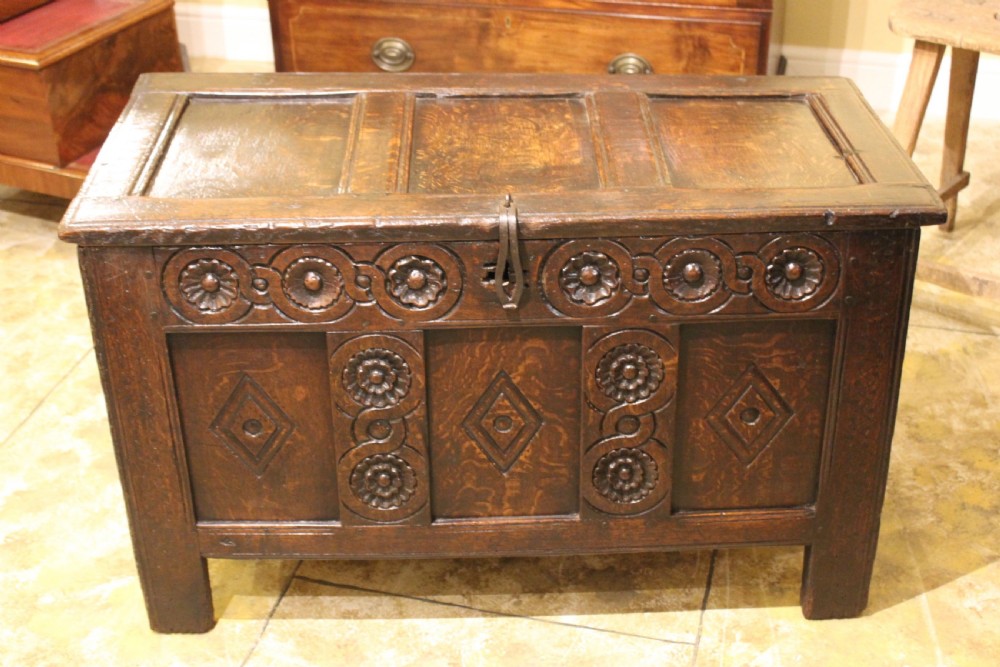 Early 18thc. Oak Coffer