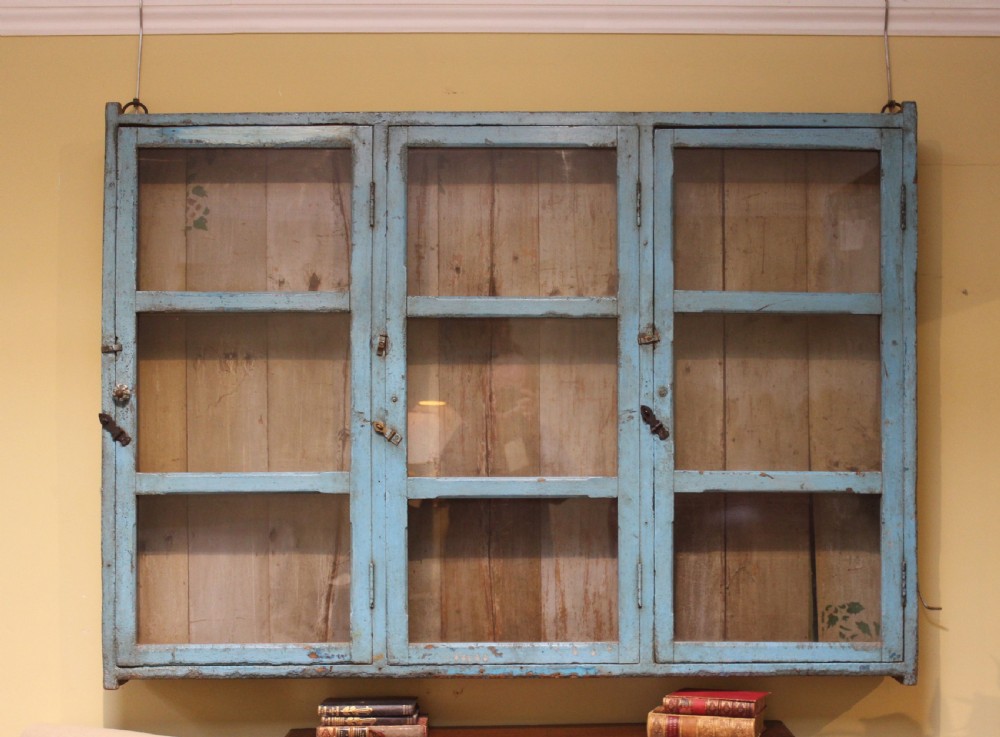 19thc. Painted Oak Wall Cabinet View III