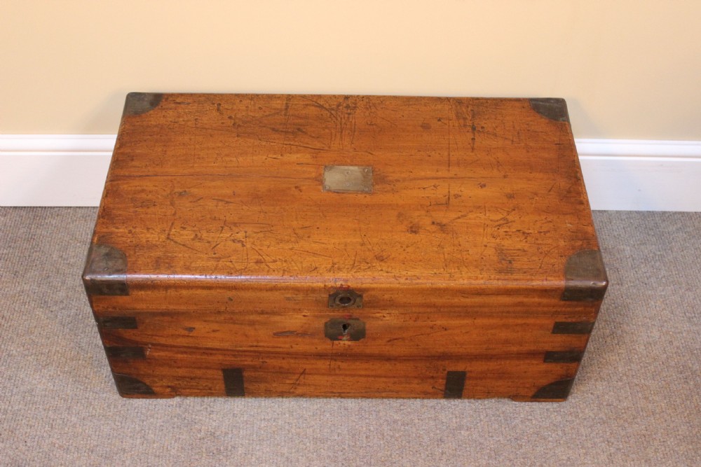 19thc. Brass Bound Camphor Wood Chest View IV