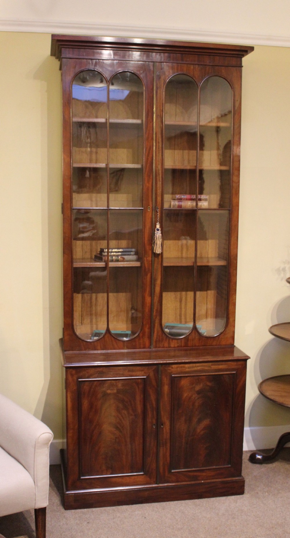 Early 19thc. Mahogany Glazed Bookcase 