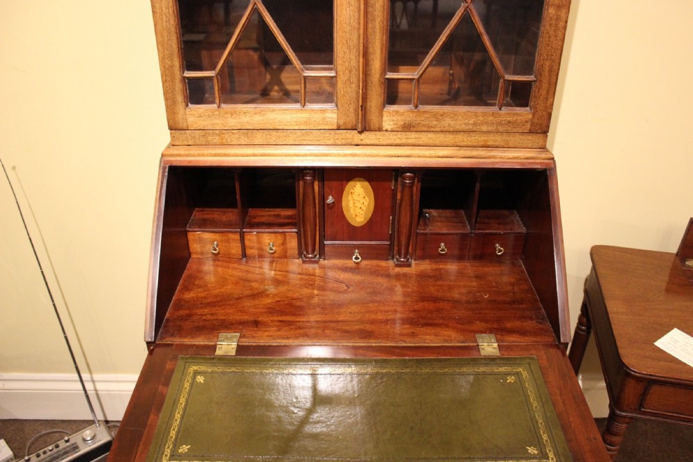 Late 19thc. Mahogany Bureau Bookcase View IV